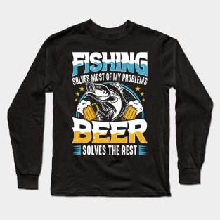 Fishing solves my problems Long Sleeve T-Shirt